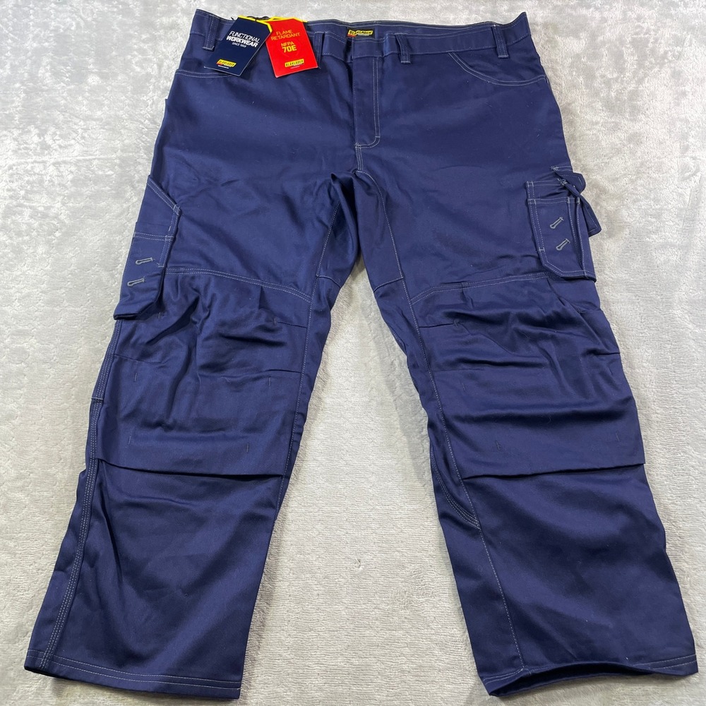 Blaklader 1676 FR Pants Mens 44x30 Blue Welding Work Outdoor Utility HRC 2 CAT 2